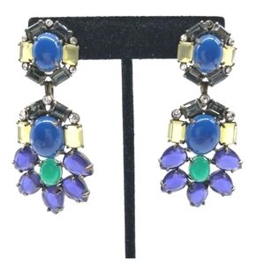 Stella & Dot Multicolor Crystals Dangle Two Ways Earrings